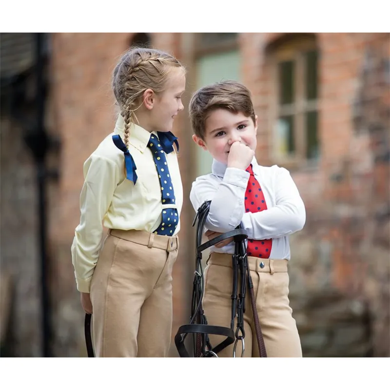 Shires Children's Long Sleeve Tie Shirt - Yellow 